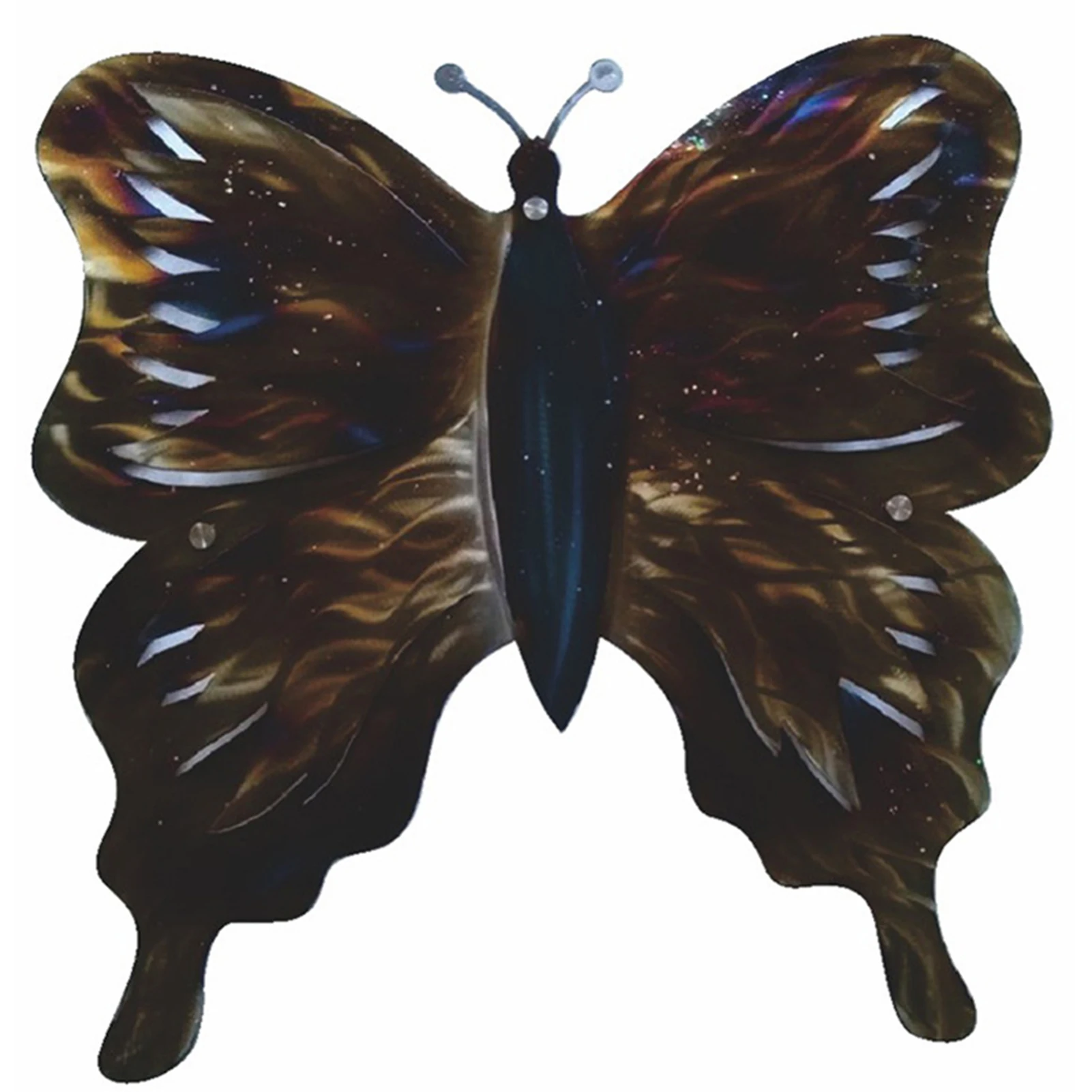 Trang trí bướm sắc màu lớn bằng kim loại để treo tường vườn - điểm nhấn hoàn hảo cho không gian sống. Với màu sắc đa dạng và kiểu dáng độc đáo, chiếc bướm này sẽ mang lại sự tươi mới và sinh động cho mọi không gian.