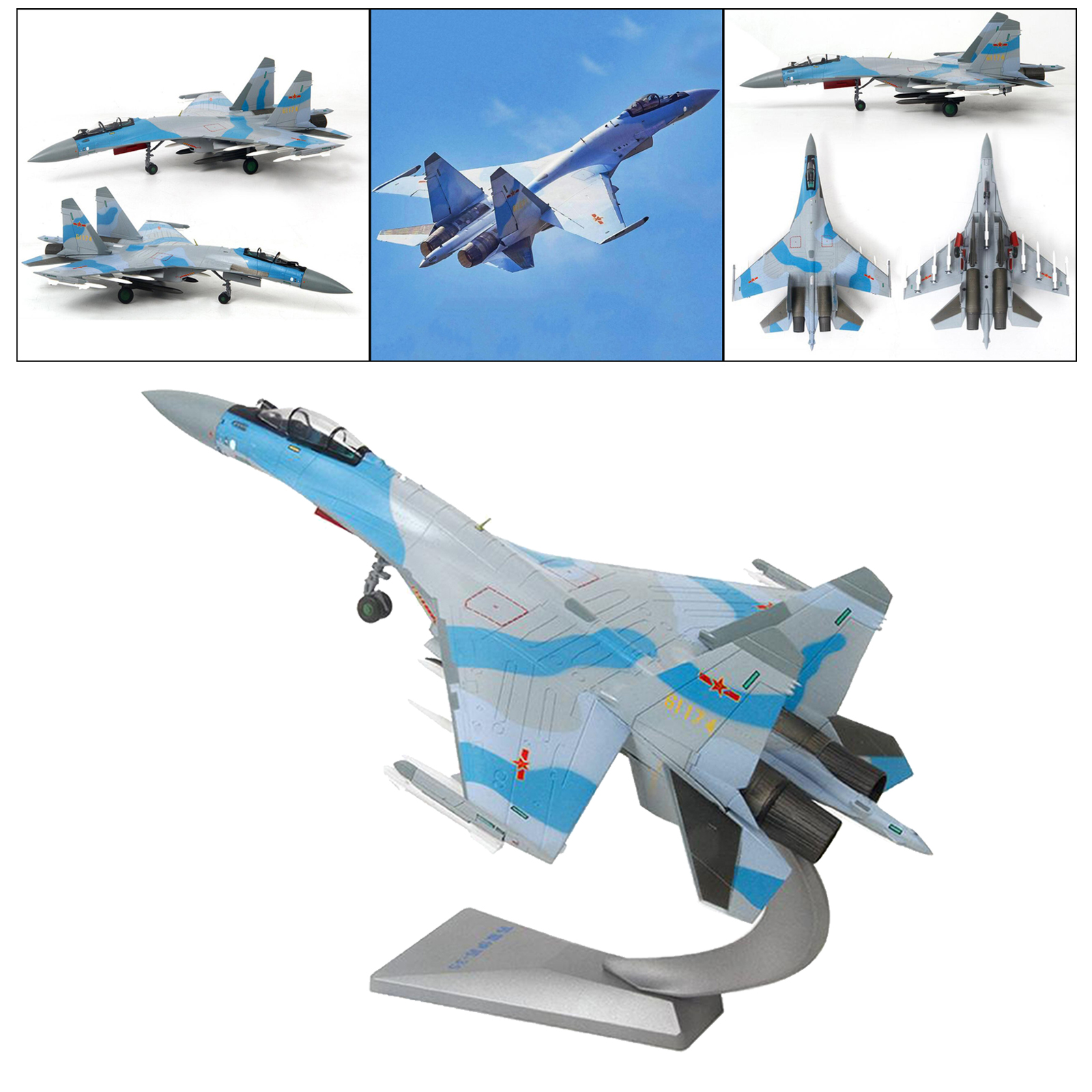 Alloy Sukhoi Su-35 Fighter Aircraft 1/72 Scale Model Plane Commemorate Decor