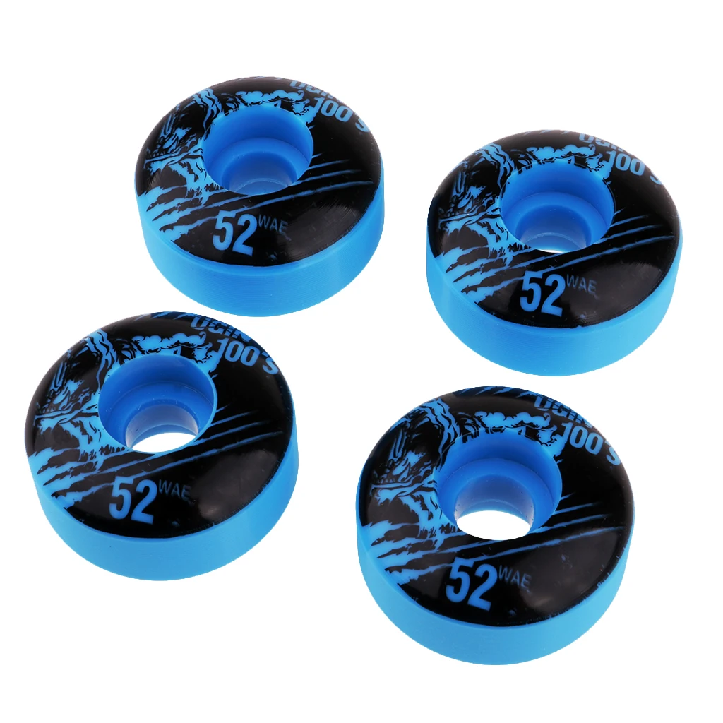 4Pcs 52mm 100A High Performance Skateboard Wheels Durable PU Skate Wheels 100A