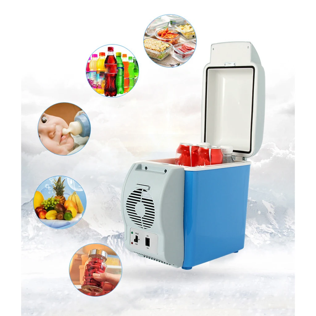 Portable Car Freezer 7.5L Mini Fridge Refrigerator Car Fridge 12V Cooler Heater Universal Parts for Vehicle Beverage Seafood