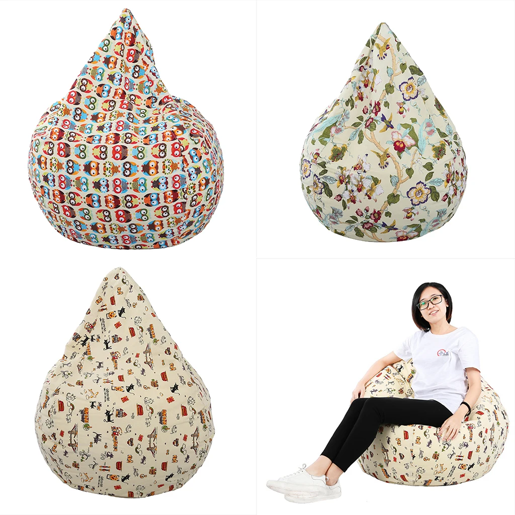 2 in 1 Stuffed Animal Storage Bean Bag Chair Cover - LARGE Children Plush Toy Organizer for Kids Boys Girls