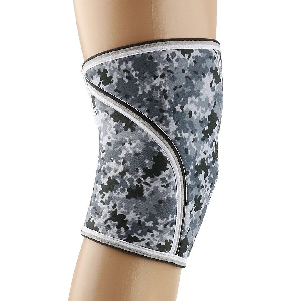 Knee Sleeves Powerlifting Weightlifting Patella Support Brace Protector Gray