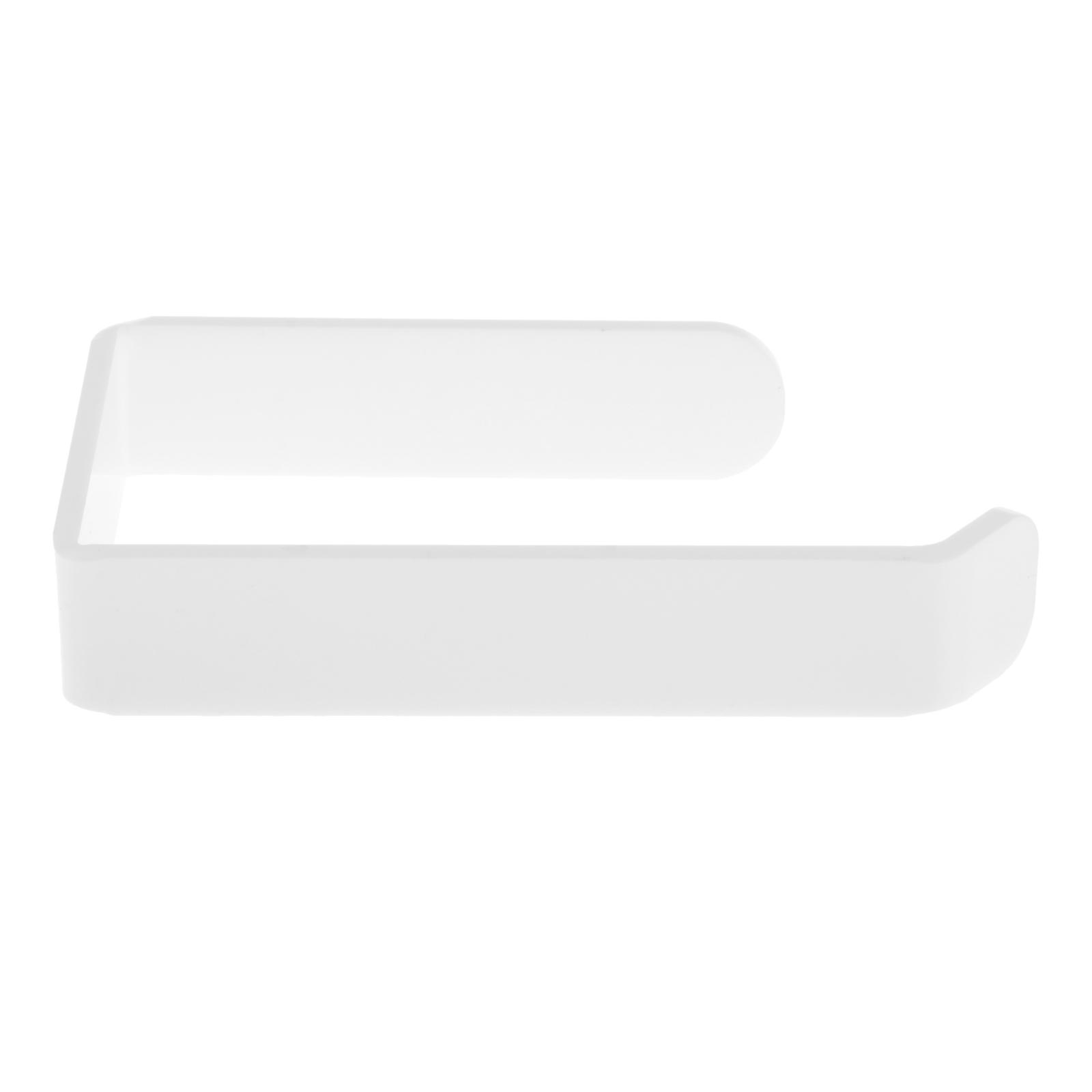 White Acrylic Toilet Paper Holder Wall Mounted Kitchen Bathroom Waterproof Towel Rack Accessories Shelf