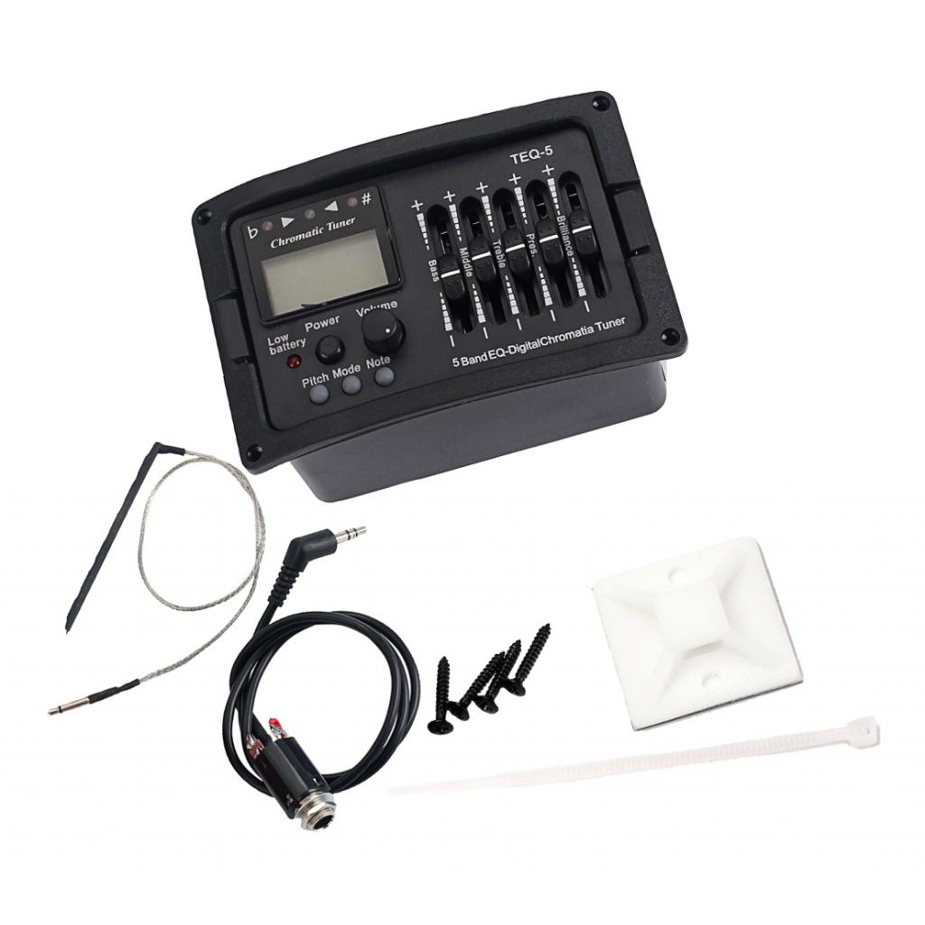 5 Bands Acoustic Guitar, EQ Equalizer Preamp, Micro Piezo Tuner with