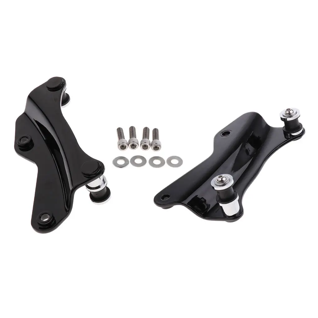 Black 4 Point Docking Hardware Kit For Harley Touring 2014 2015 2016