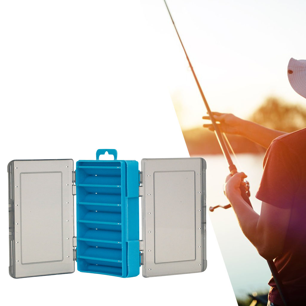 Fishing Tackle Box 12Compartments Waterproof Double Sided Squid Accessories Storage Nails Screws Tool Jewelry Findings Organizer