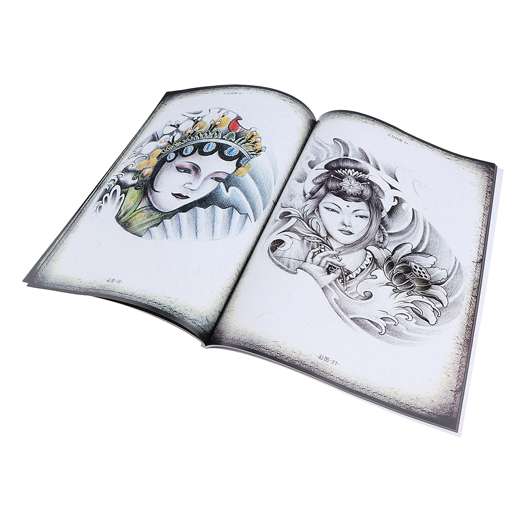 Chinese Style Tattoos Book Body Art Traditional Design 70 Pages A4