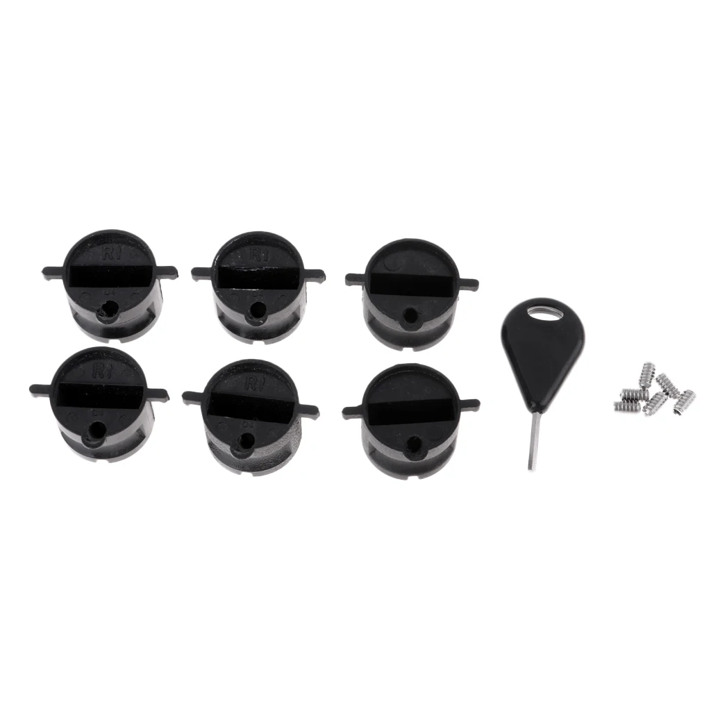 Portable 6Pcs Surf  Plug With Grub Screws For Water Sports Surfboard Fin Box With A Fin Key