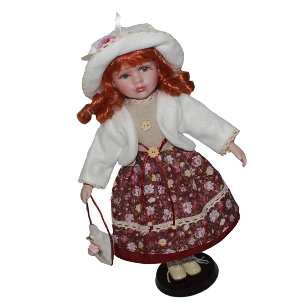 Handmade Victorian Porcelain Doll Collectible 16inch Porcelain Doll Figurine