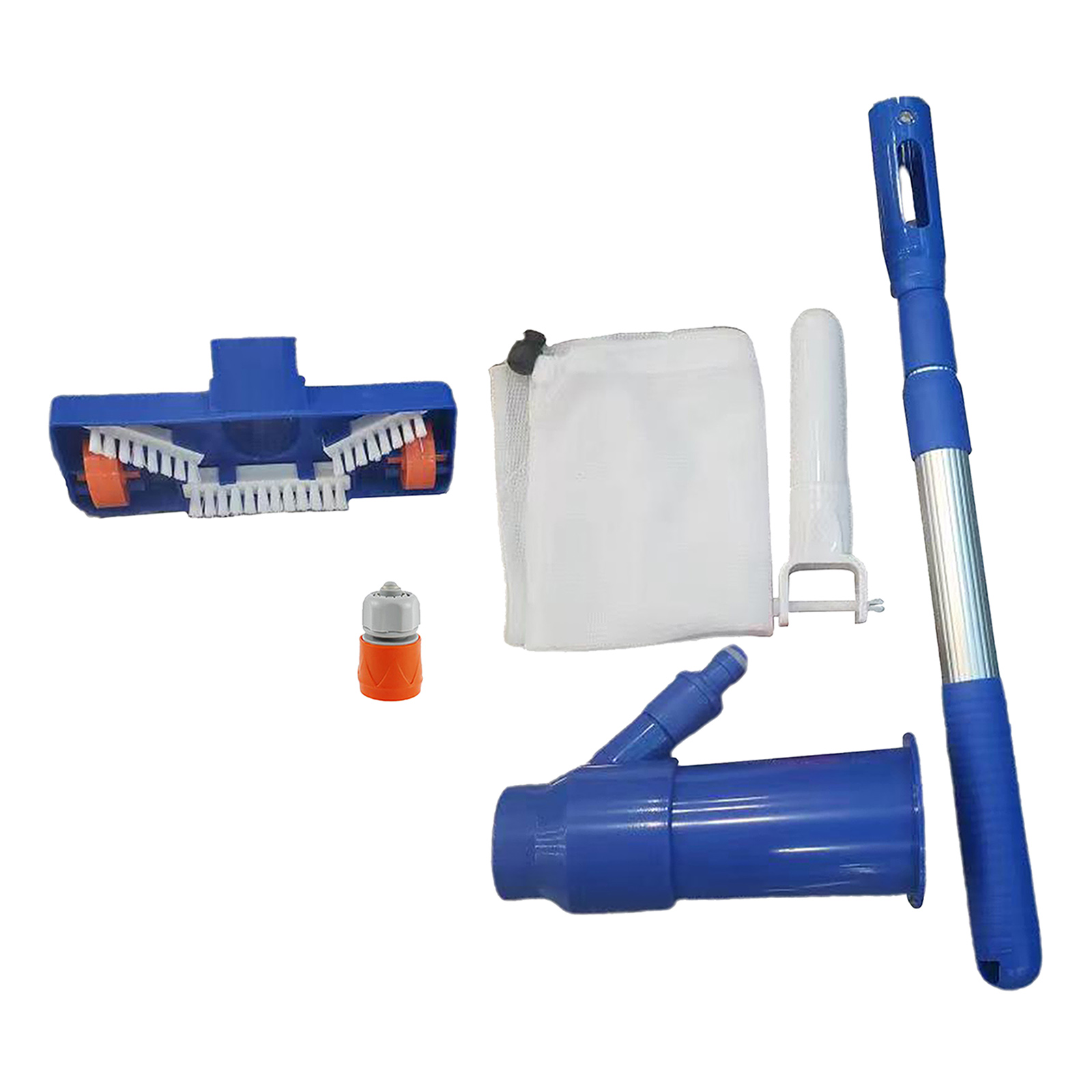 Swimming Pool Cleaning Set Fine Mesh Net Water Vacuum Spray Handle Skimmer Net Fountain Pond Accessories Cleaner Tool