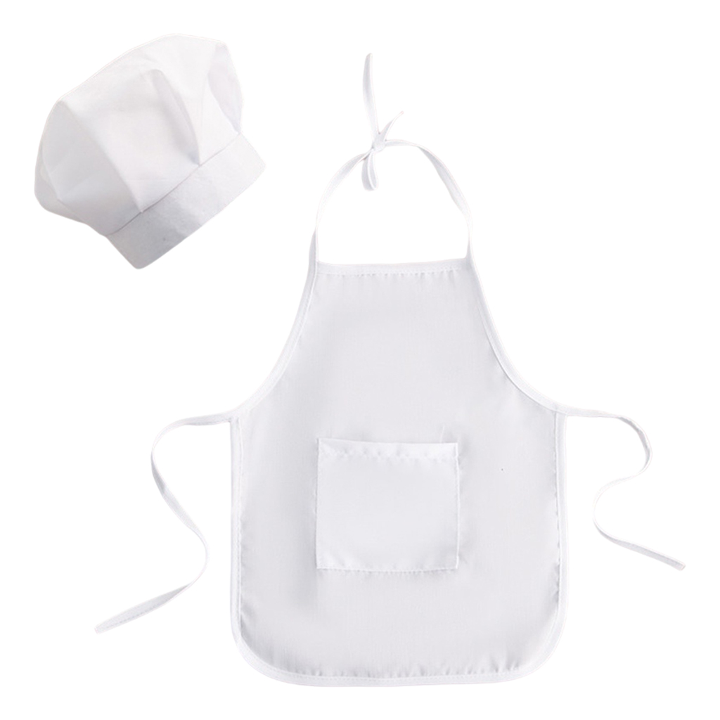 Breathable Soft Cotton Baby Infant Newborn Photography Prop Boys Girls Chef Apron Hat Cook Outfits Costume for Kids Baby Suit