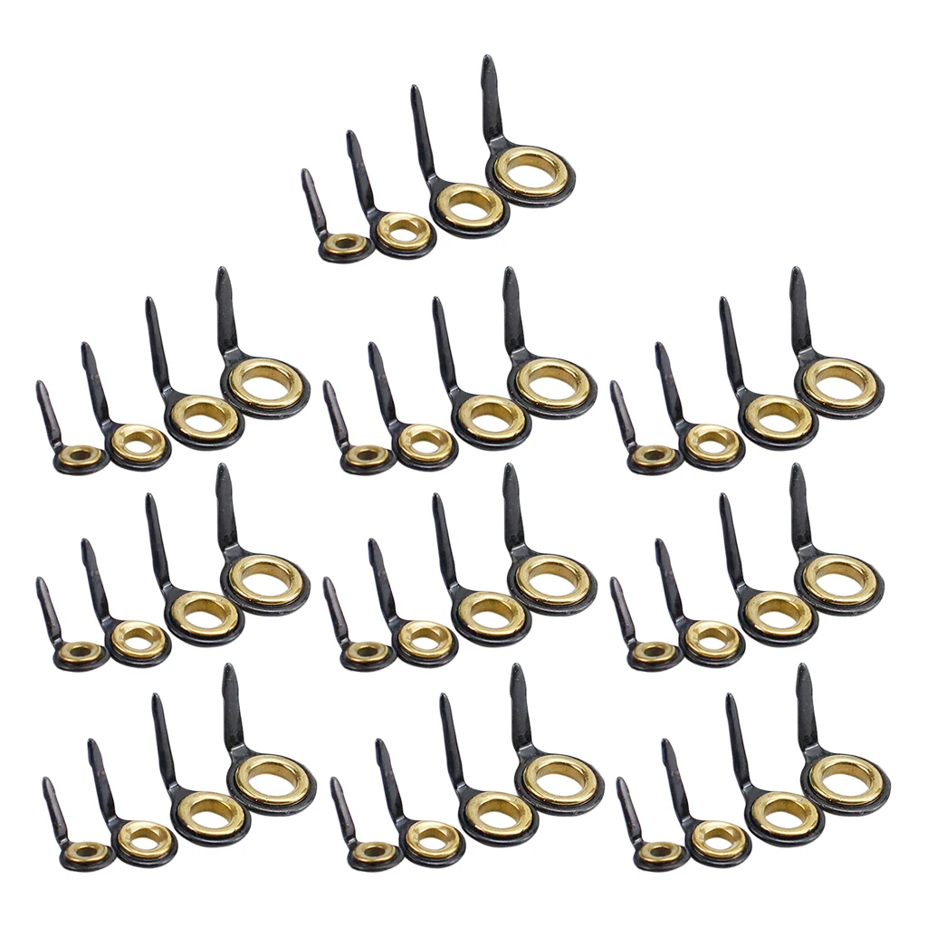 40Pcs Stainless Steel Single Leg Fishing Rod Guides Repair Guide Replacement