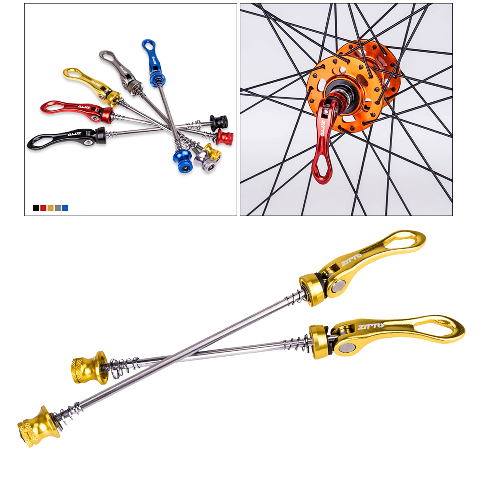 1 Pair Bicycle Wheel Hub Skewers Quick Release Multi-color High Quality Mountain Bicycle Road Bike Bicycle Part