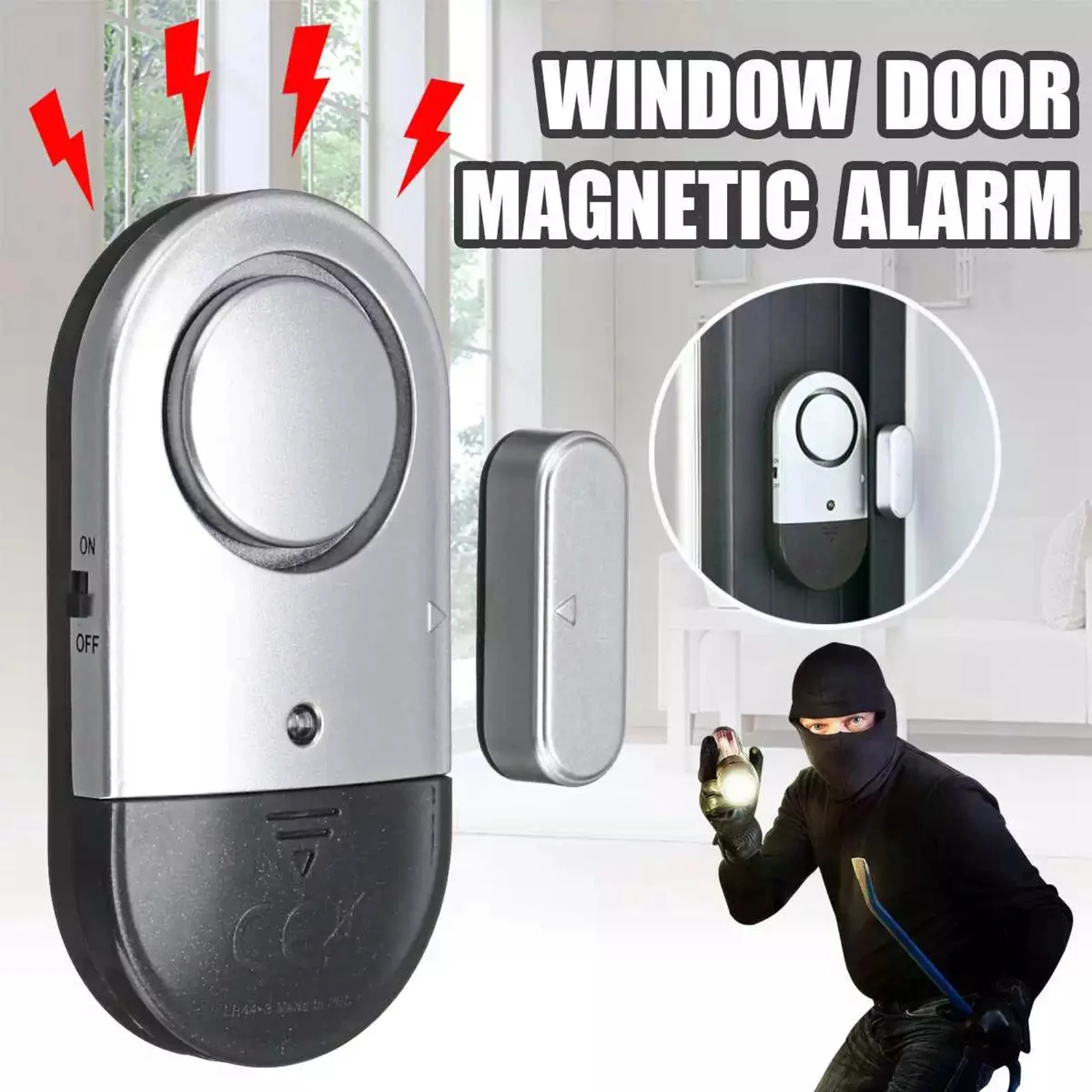 Wireless Entry Home Door Window Burglar Alarm, Security Alarm System Magnetic Sensor (Home Alarm)