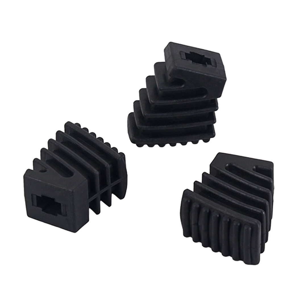 3 Pieces Drum Stool Rubber Feet, Drum Stool Accessories - Black