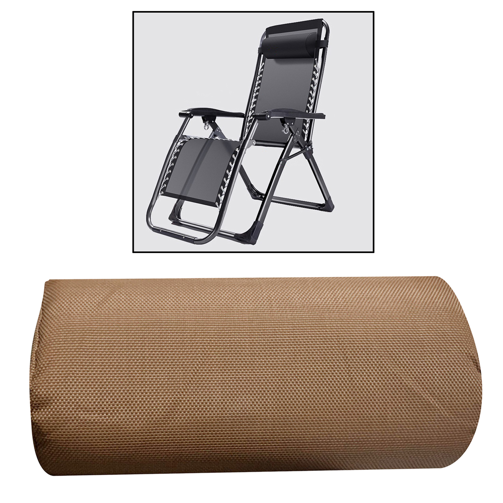 Recliner Head Cushion Padded Headrest Pillow Replacement for Outdoor Leisure Couch, Garden Folding Chairs