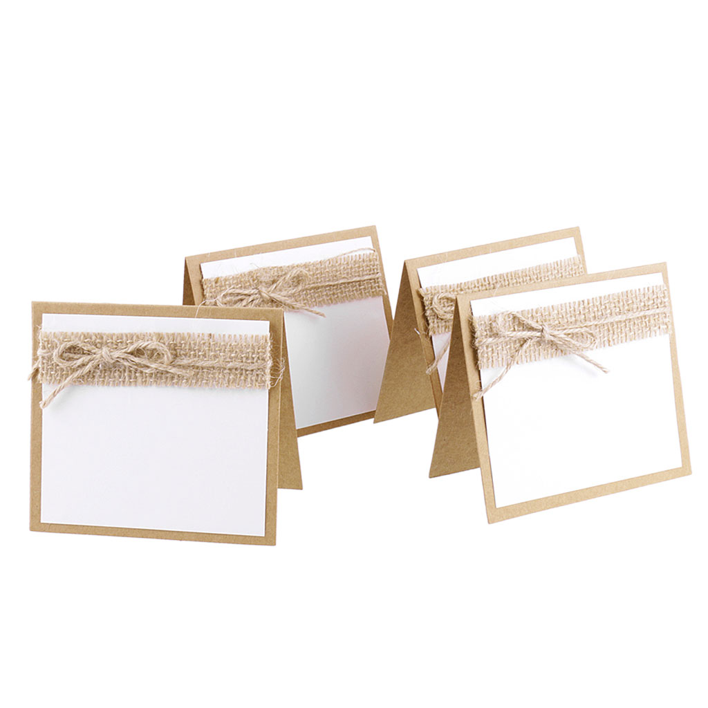 10pcs Guest Decorative Party Name Table Place Cards for Shabby Chic Rustic Wedding Home Wedding Decorations Wedding Supplies