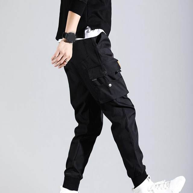 Men's Casual Cargo Pants Woven Multi-pocket Slim Street Style Trousers -  AliExpress