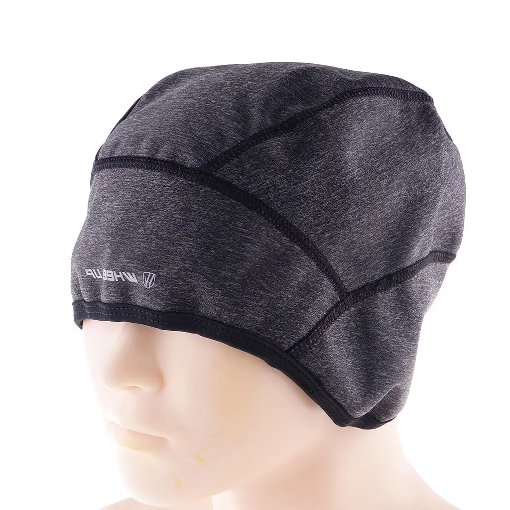 Windproof Headwear Helmet Liner Skull  with Earmuffs Dark Gray