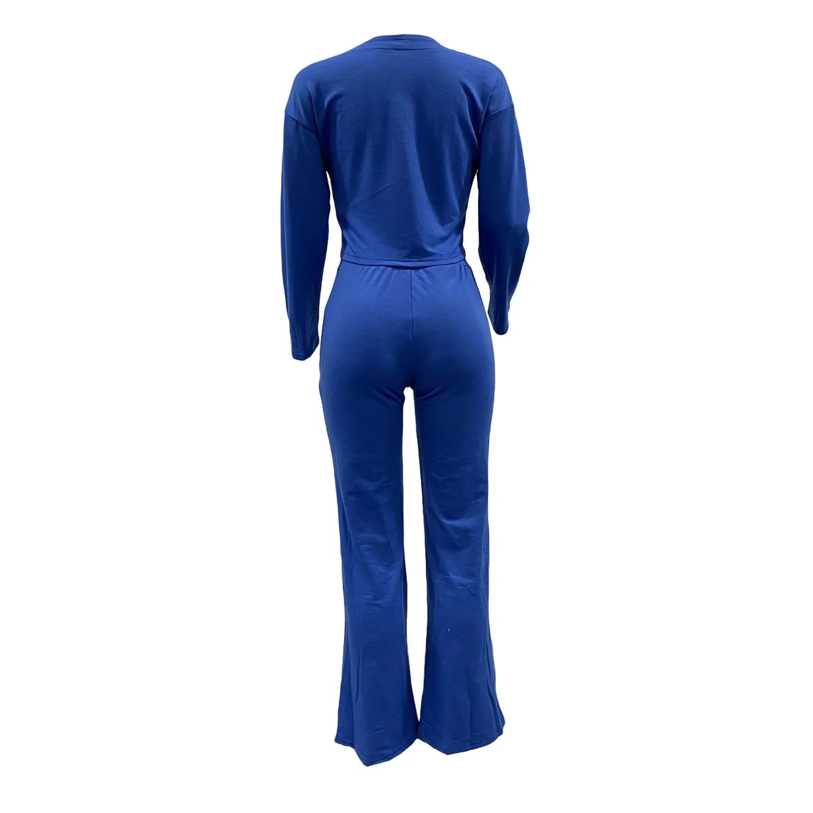 Sport Clothing Women Fashion Button Solid Color Sports Female Long Sleeve Casual Cotton Tracksuits Set 2 Piece Plus Size S-2XL