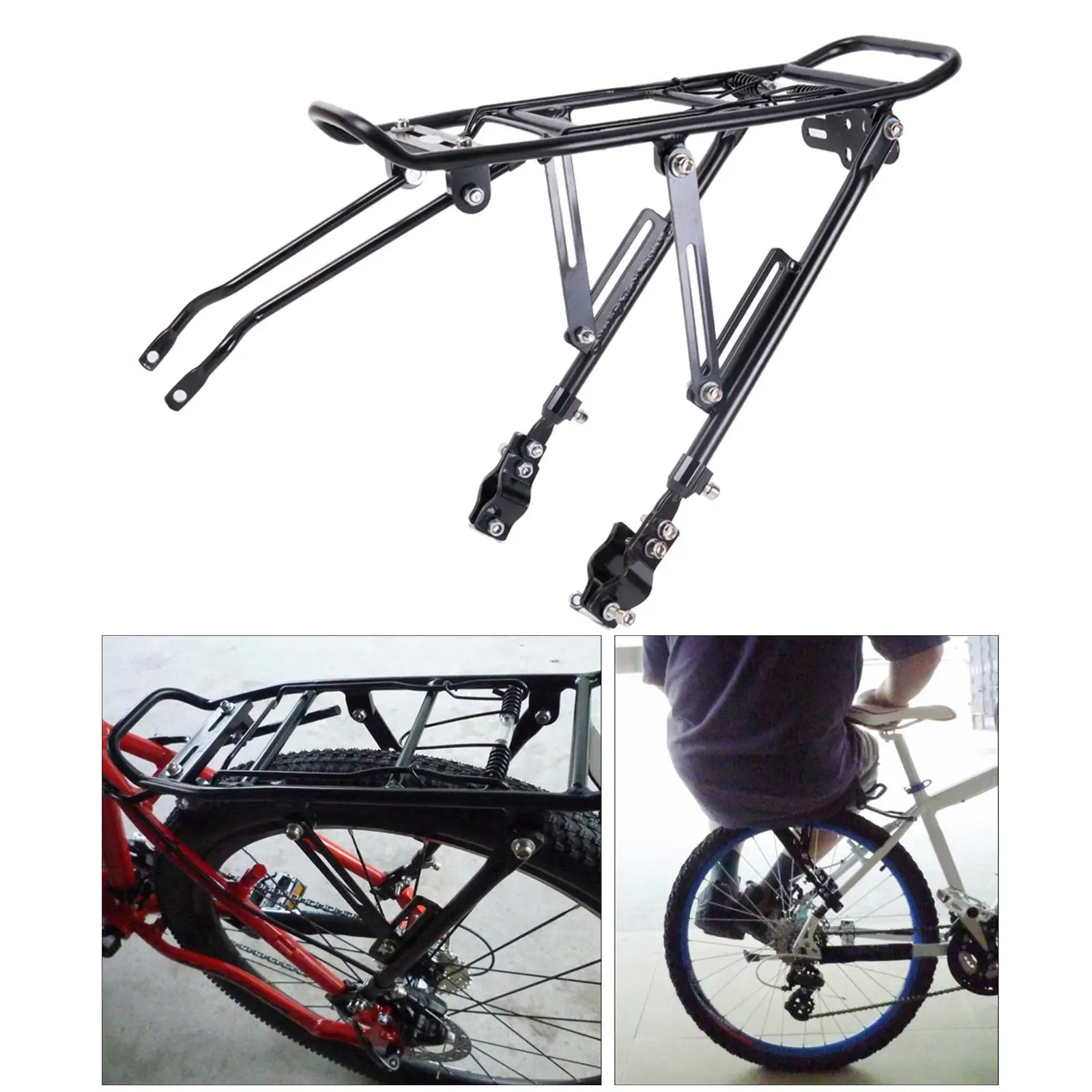 Bicycle Tailstock Bike Rear Seat Frame Carrier Luggage Rack Shelf Aluminum 25Kg 