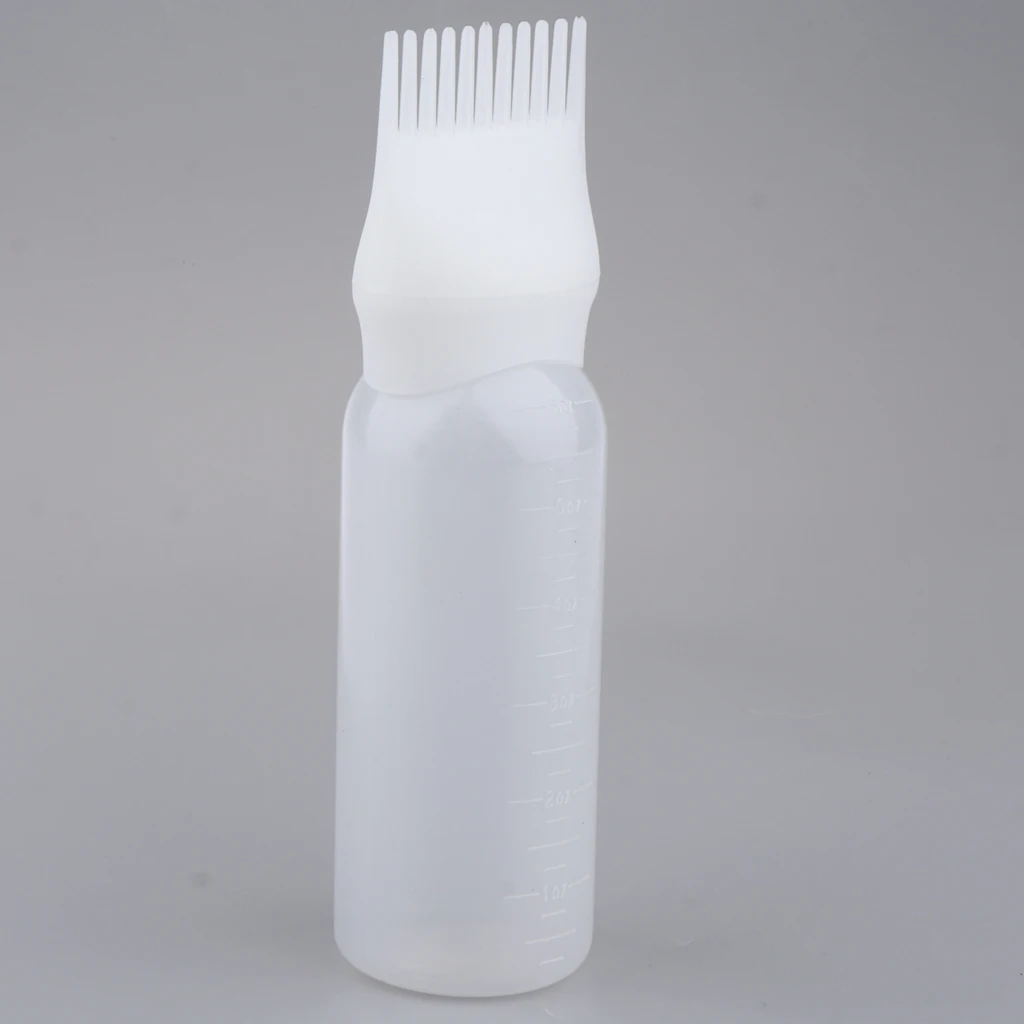 Empty 60ml Hair Dyeing Bottle Comb Color Applicator Hair Coloring Highlight