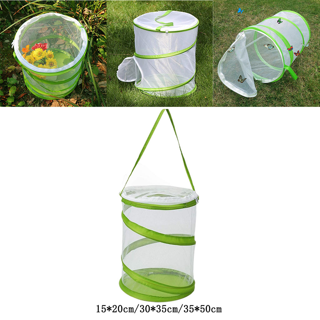 Insect Mesh Cage Collection Zipper Foldable Creative Educational Bug Terrarium for Kids