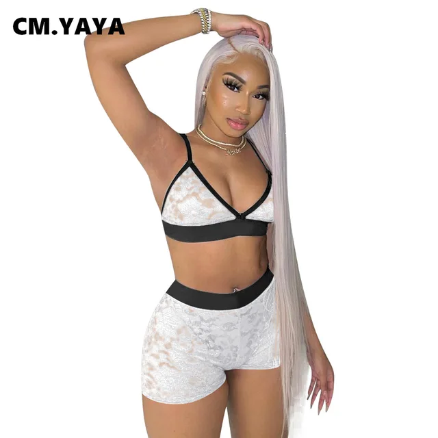 CM.YAYA Sexy Women 2 Piece Outfits Set Turtleneck Neck Cut Out with Bra  Bodycon Midi Mini Dress Night Party Matching Set