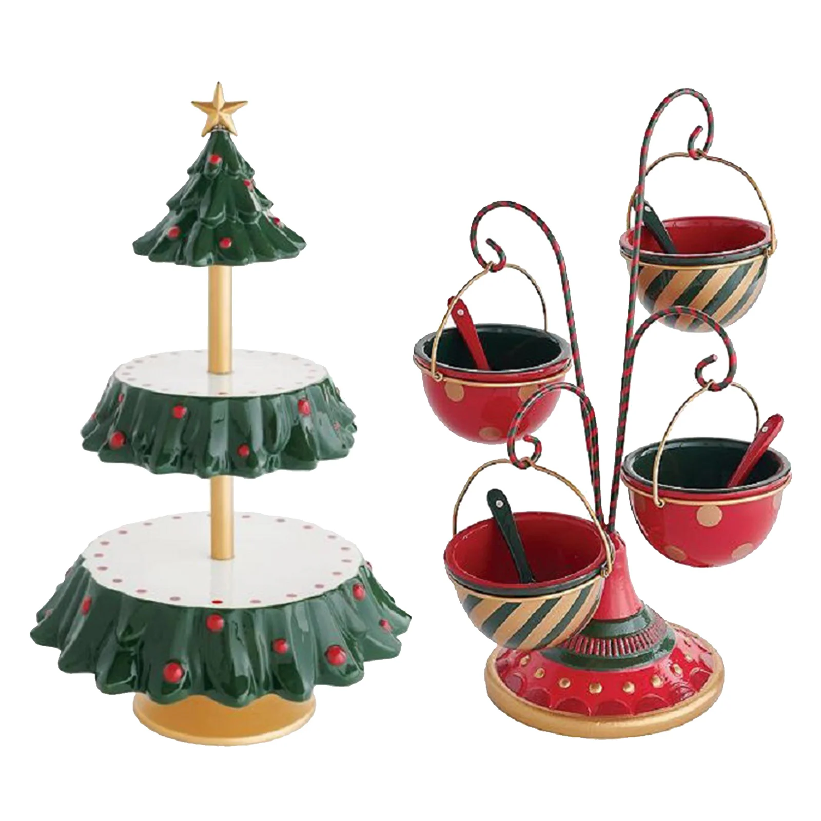 Merry Snack Bowl Stand Christmas Tree Christmas Snack Rack for Wedding Party Decorations Dessert Table Set Party Buffet