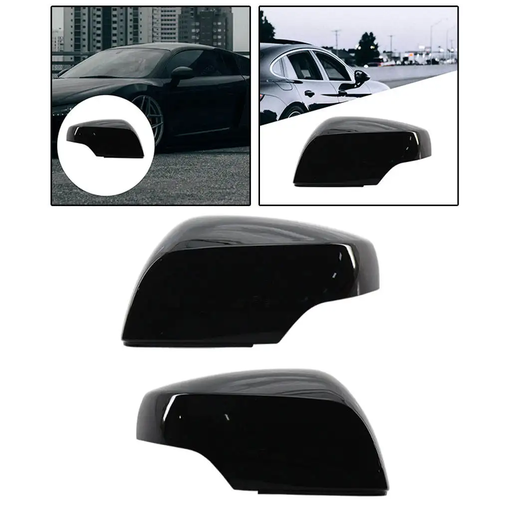 One Pair Gloss Black Side Mirror Covers fits for Forester Impreza 2014-2018