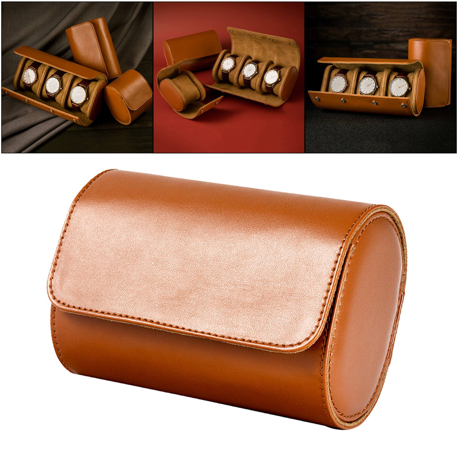 PU Leather Watch Box Luxury Watch Case Display Organizer, Jewelry Wristwatch Holder, Men's Storage Boxes Holder