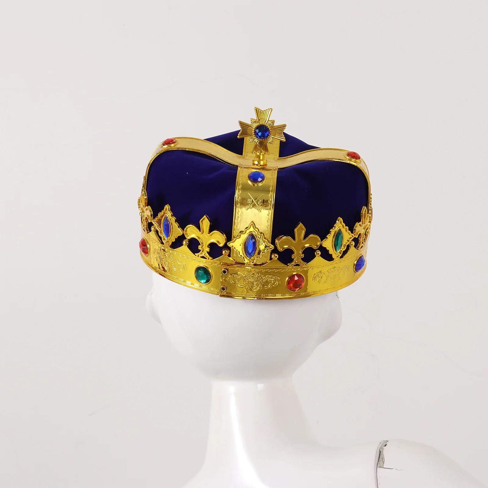 IMIKEYA Corona con Joyas de Royal King Queen Carnaval Cosplay Sombreros de Fiesta Accesorios de Vestir para Fiesta de Cumpleaños 