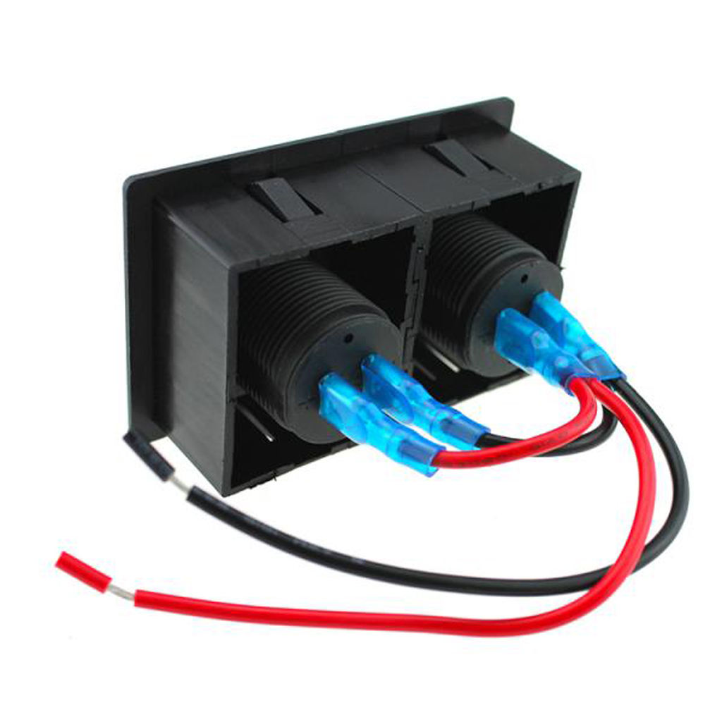 12V 24V Power Socket with Holder Housing for Car Boat RV Motorcycle Marine
