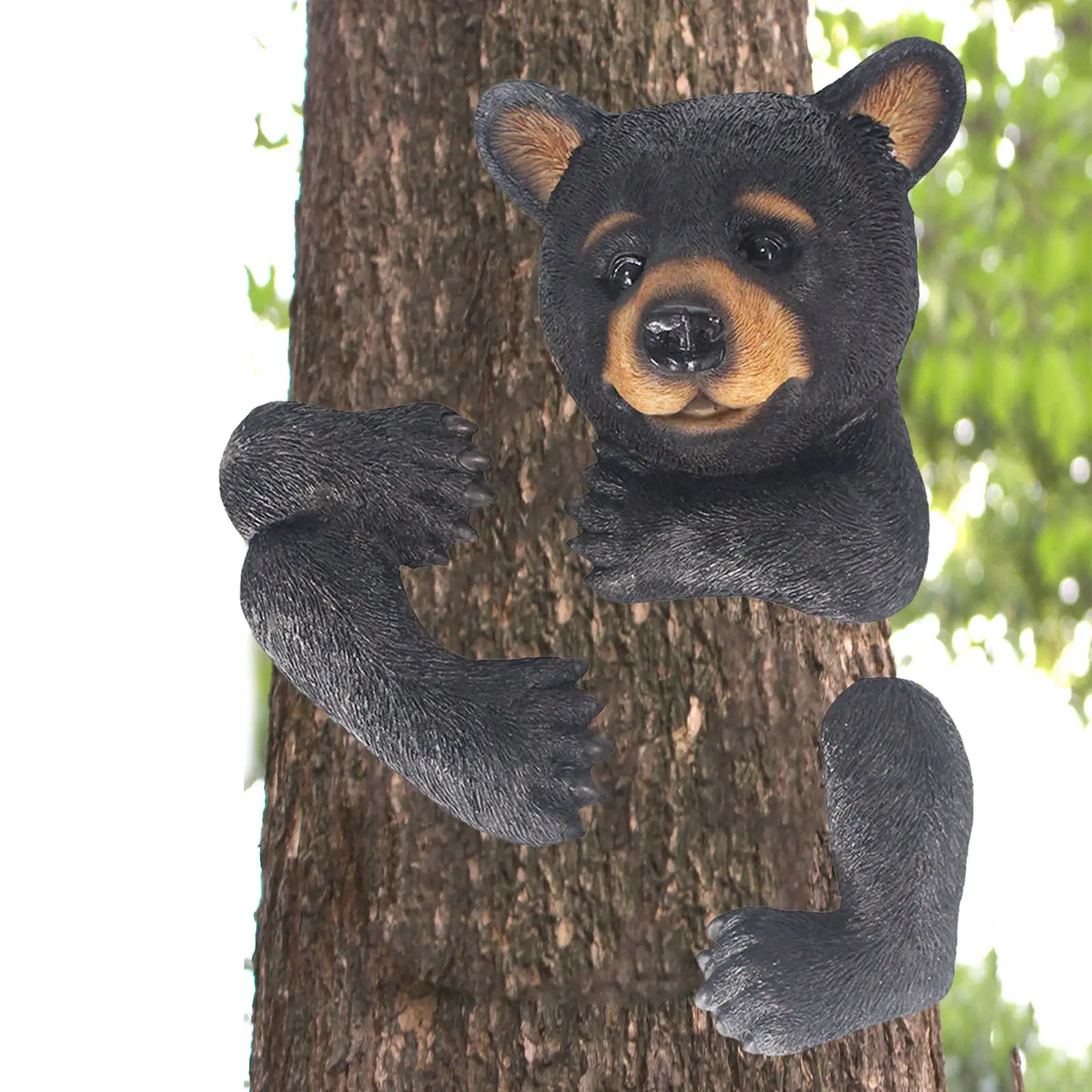 Black Bear Tree Hugger Creative Nature Lovers Gifts Home Garden Decorations Crafts