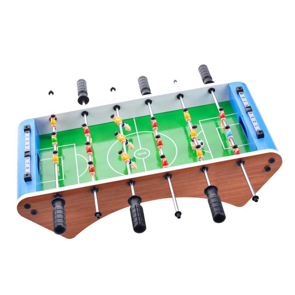 Wooden Table Top Soccer Game w/Footballs Set for Kids Arcades Parties Toys