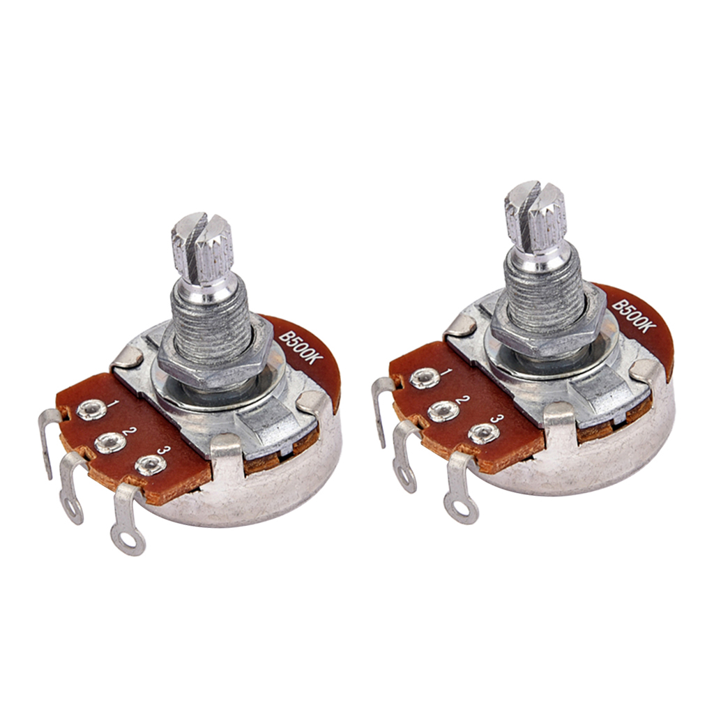 2 Pcs High Quality Guitar Alpha B500K Potentiometer Pots Spare Parts