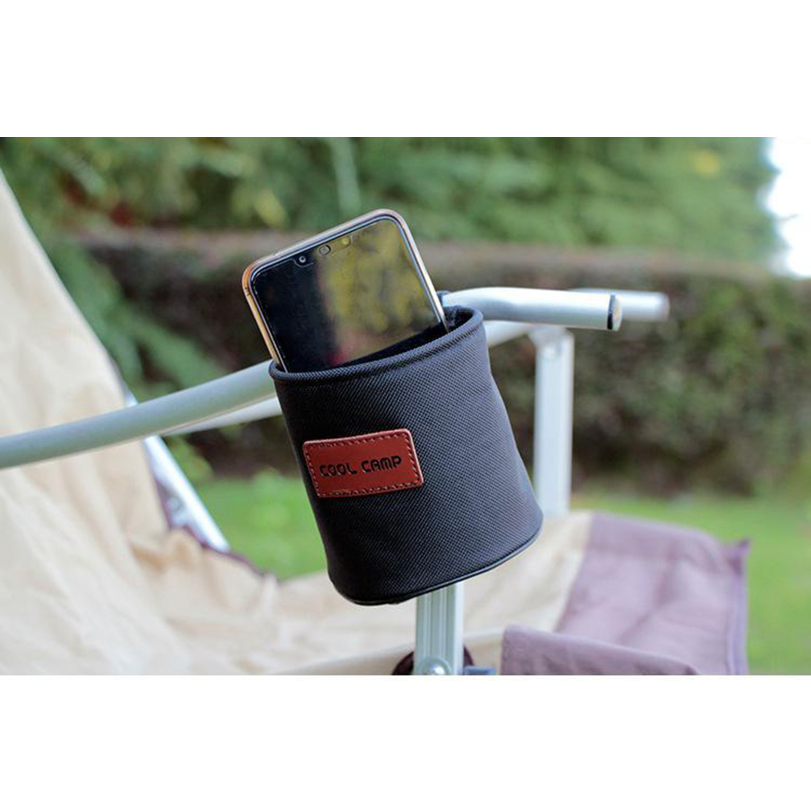 Outdoor Water Cup Holder Cover Water Bottle Mount Chair Side Storage Bag