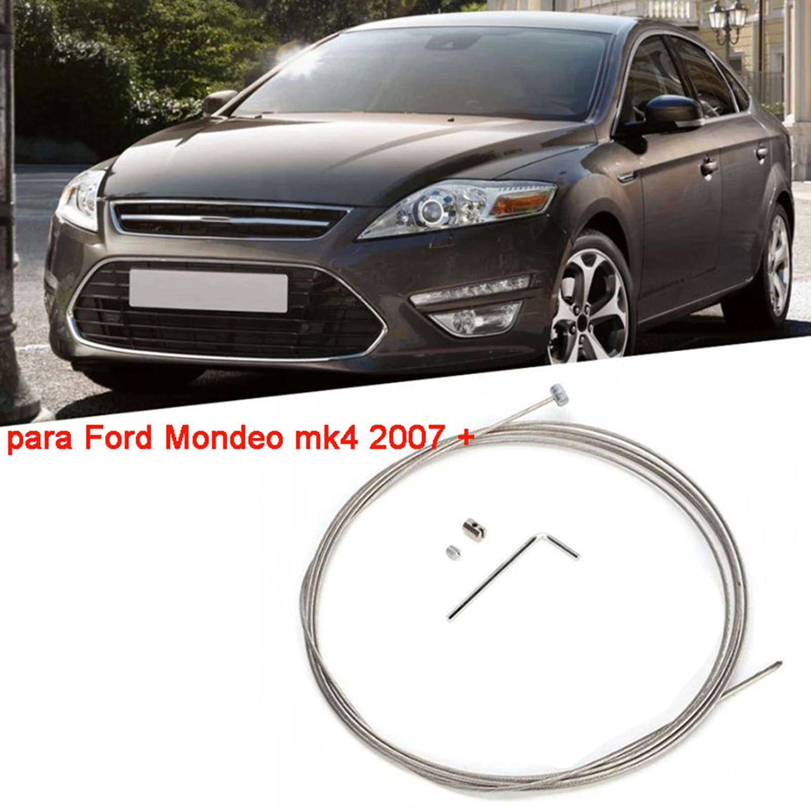 8.2ft Car Handbrake Broken Snapped Bonnet Release Cable Fix fits for Ford Mondeo MK4 2007+