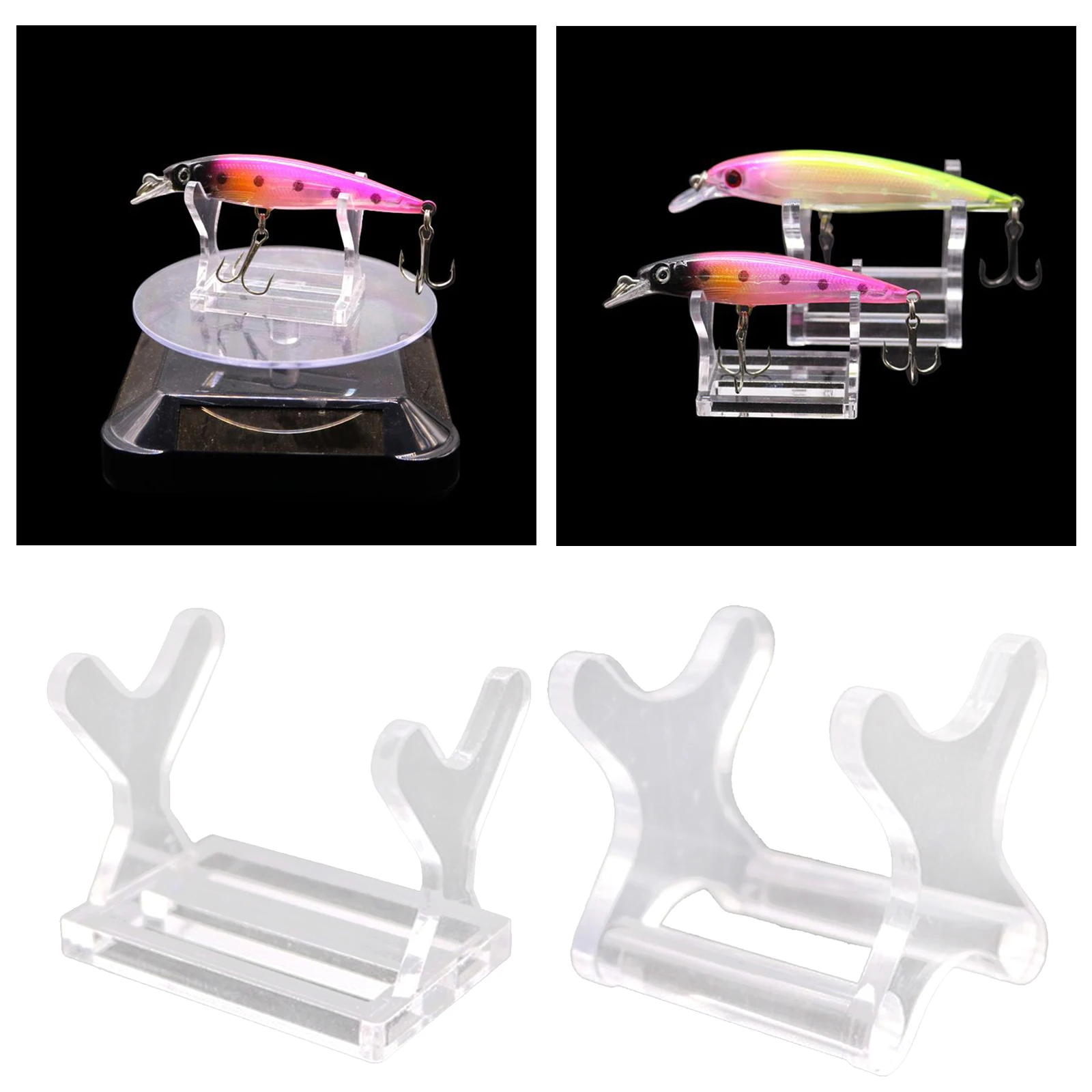 Store Acrylic Coins Bait Fishing Lure Showing Display Stand Easels Holder Shelf Collectable