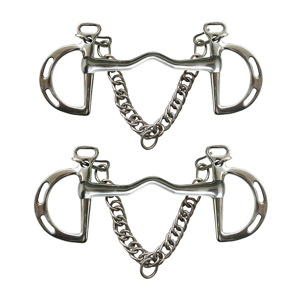 Stable Wide Port Weymouth Bit Combination Snaffle Horse Bit Equestrian
