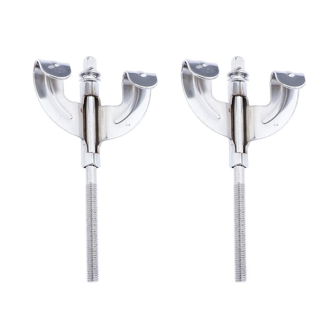 Heavy Duty Silver Drum Claw Hook 2pcs Iron Drum Claw Hook for Bass Drums & Snare Drum