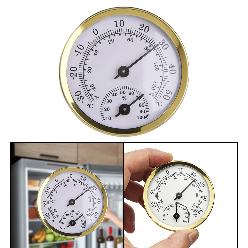 2x 2 in 1 Thermometer Hygrometer Refrigerator Vehicle Fridge Humidity Meter