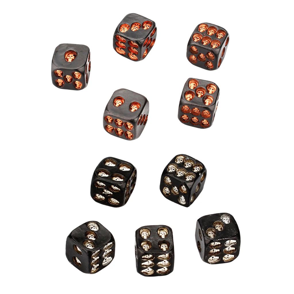 5Pcs Creative 6-Sided Skull Dice Party Toys Entertainment And Leisure Toys 6L 