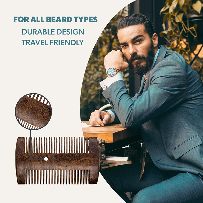 Best of Wooden Beard Comb For Men Natural Sandalwood Hair Waves Brush Fine Dual Action Teeth Beard Comb Coarse Tooth Comb For Beard Man Reviews & Tips