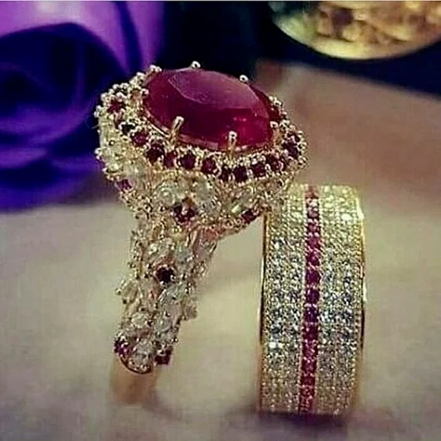 Pink Gold Engagement Ring Women  Rose Gold Engagement Ring Women - Crystal  Ring - Aliexpress
