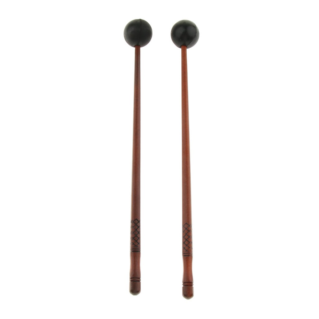 Finest 1 Pair Replacement Percussion Steel Tongue Drum Sticks Wooden Handle Rubber Head, 235mm