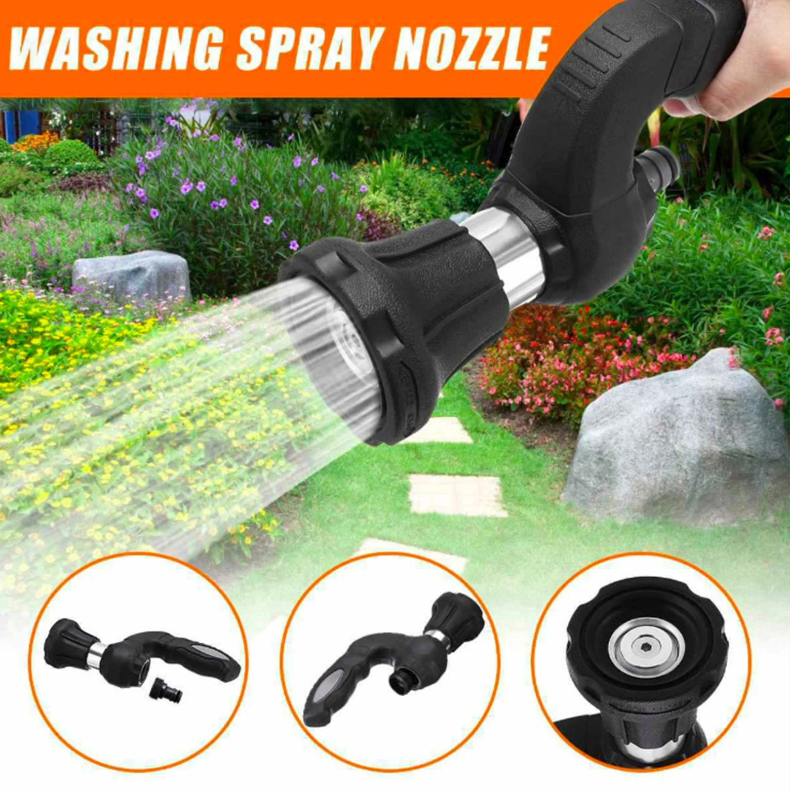 Garden Water Hose Sprinkle Nozzle Watering Plants Lawn Patio Dog Pets Shower