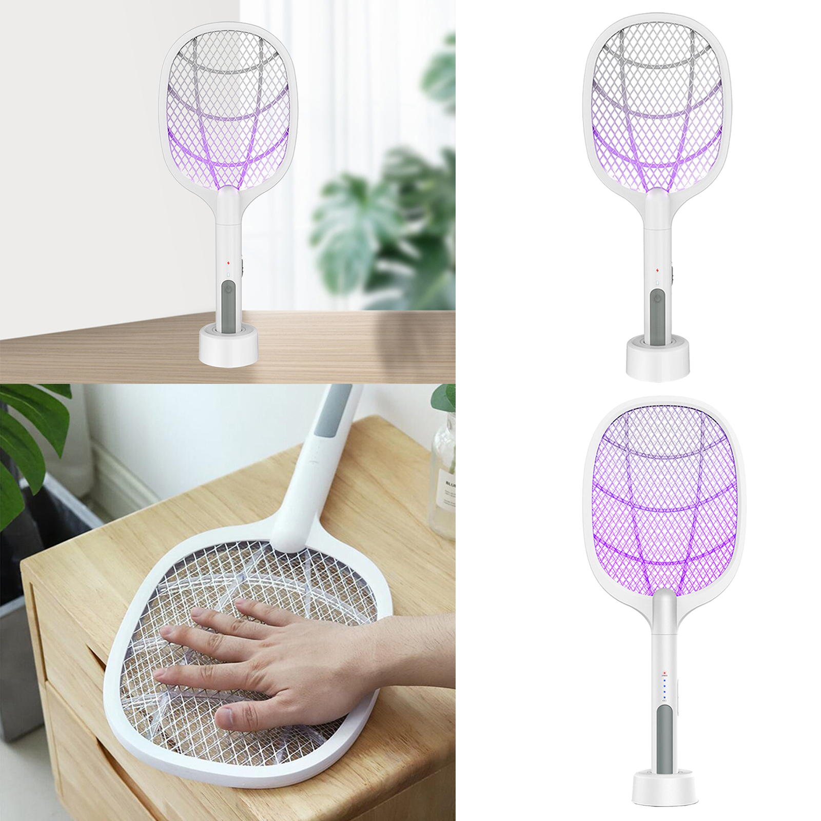 Home Electric Bug Zapper Insect Killer Fly Swatter 3000 Volt USB Charging