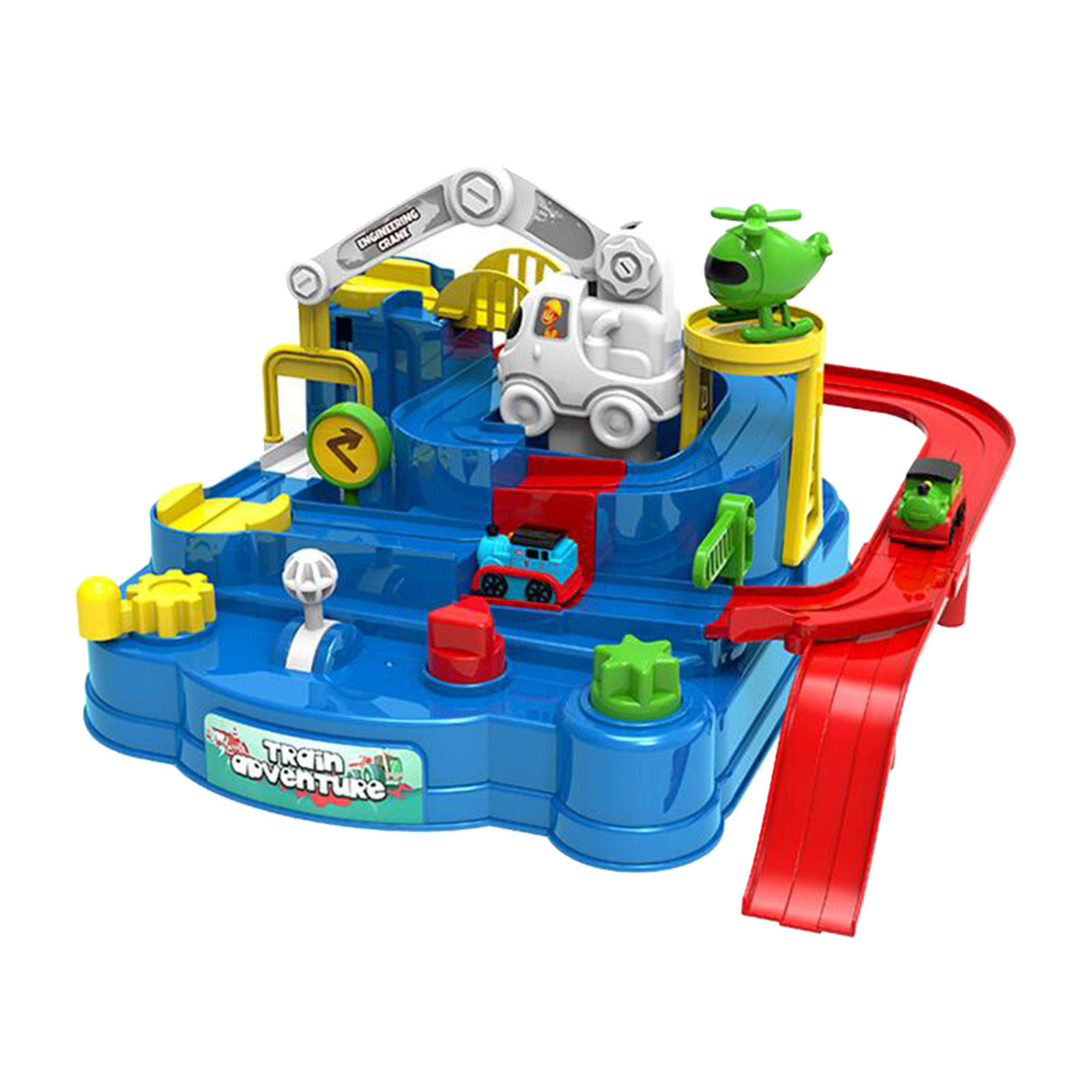 Train Game Toys Playset Educational Car Adventure Race Track for Preschool