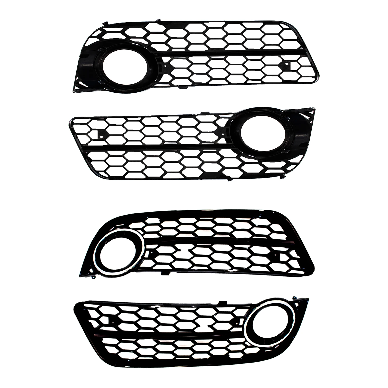 Left & Right ABS Plastic Front Lower Bumper Fog Light Grill Compatible for Audi A5 2008-2011